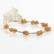 Amber raw beads bracelet with wire
